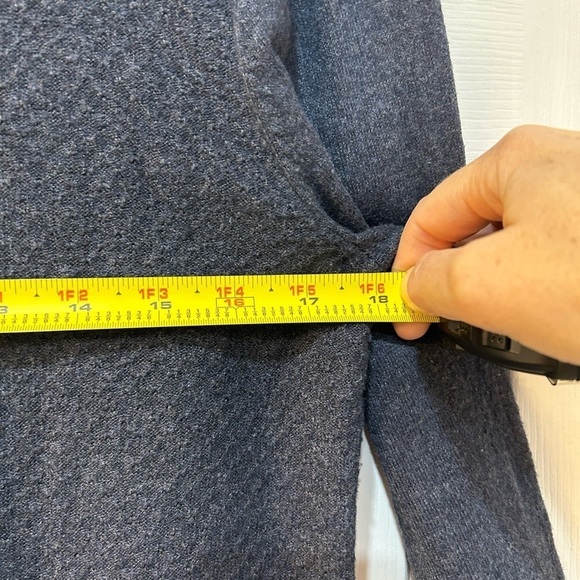 Loft Mixed Pattern Navy Sweater Casual Long Sleeve Boat Neck Beachy Cozy Size M - Picture 5 of 7